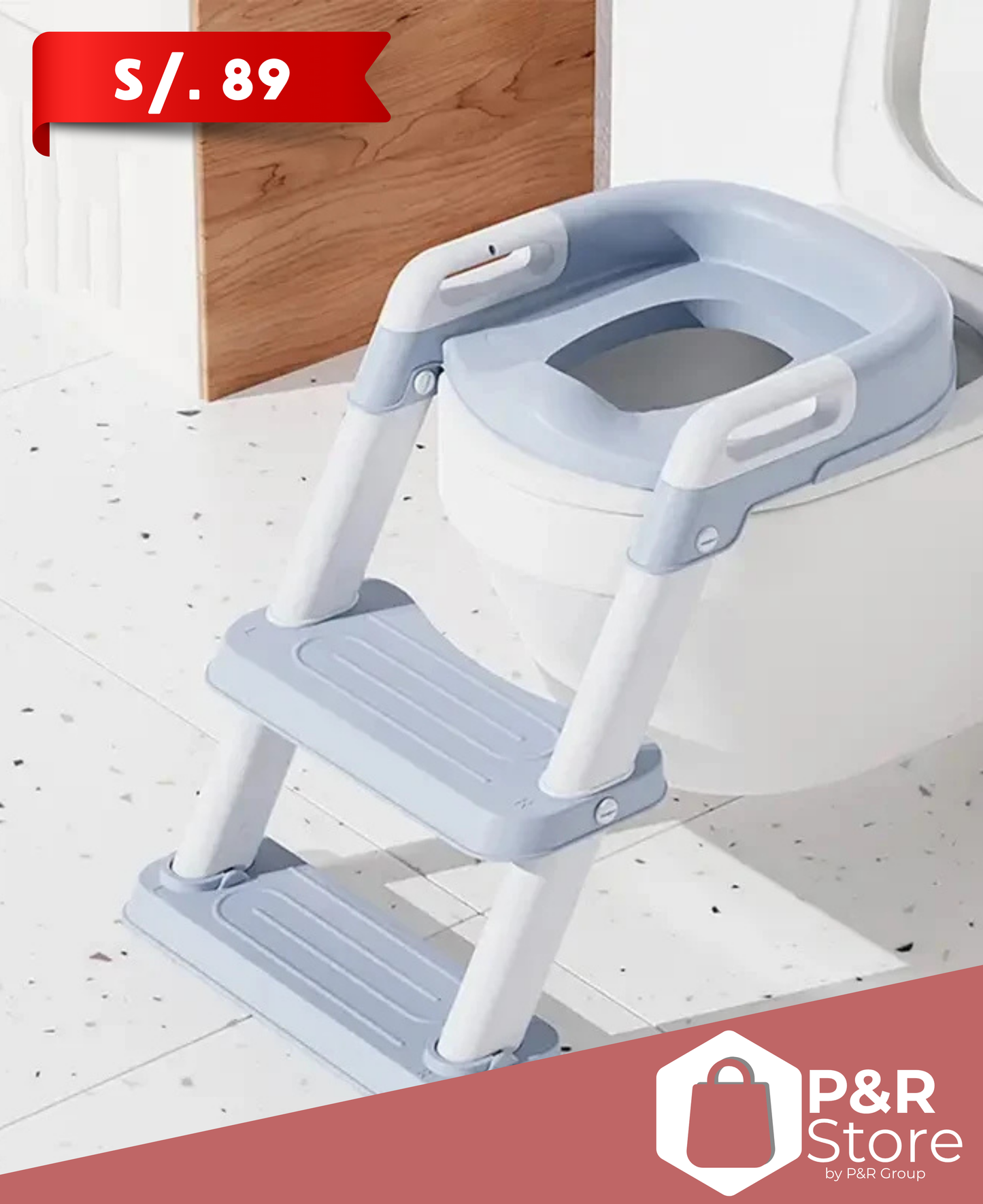 Asiento Infantil con Escalera para Inodoro – ¡Aprende a ir solo al baño!