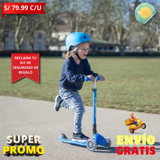 Scooter Infantil Plegable con Ruedas LED