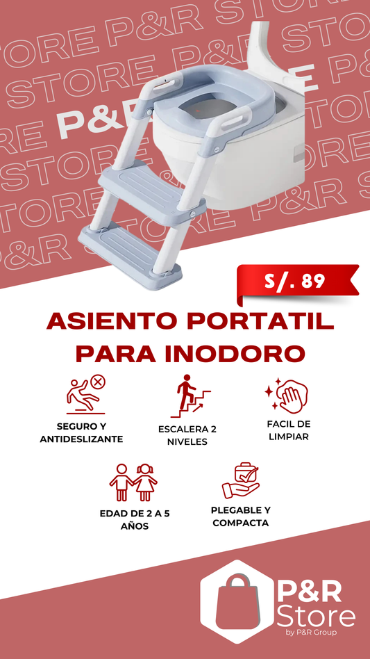 Asiento Infantil con Escalera para Inodoro – ¡Aprende a ir solo al baño!