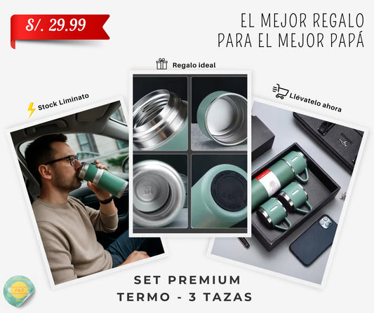 Set Premium - Termo + 3 Tazas | 500 ml